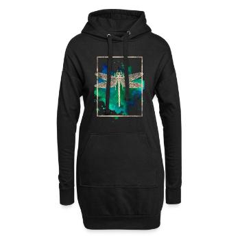 Libelle - Hoodie-Kleid - Schwarz - Vorne