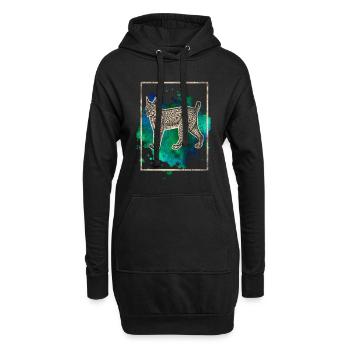 Lynx - Sweat-shirt à capuche long Femme - noir - Devant