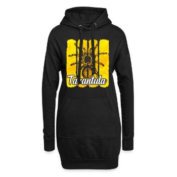 Tarantel Vogelspinne - Hoodie-Kleid - Schwarz - Vorne