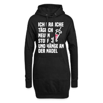 Diabetiker Insulin Diabetik - Hoodie-Kleid - Schwarz - Vorne
