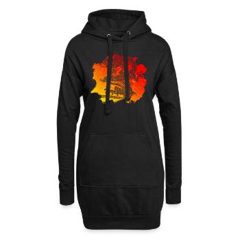 Chinesischer Drache - Hoodie-Kleid - Schwarz - Vorne