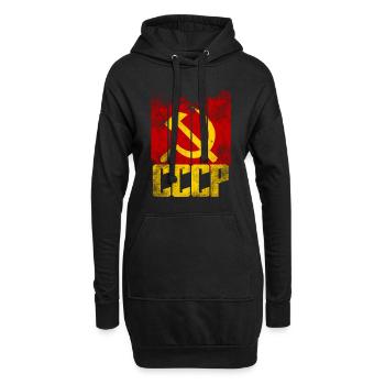 UdSSR Sowjetunion - Hammer & Sichel - Kommunismus - Hoodie-Kleid - Schwarz - Vorne