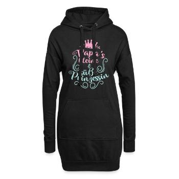 Papa's kleine und süße Prinzessin - Hoodie-Kleid - Schwarz - Vorne