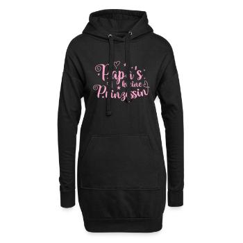 Papa's kleine Prinzessin - Hoodie-Kleid - Schwarz - Vorne