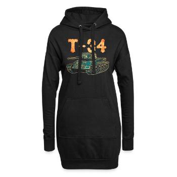 Char T-34 Union soviétique - Sweat-shirt à capuche long Femme - noir - Devant
