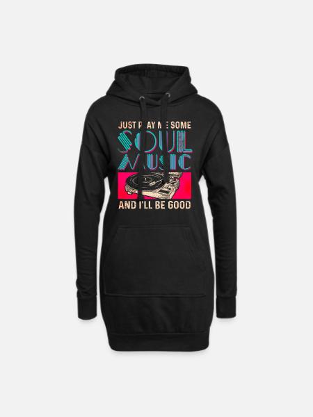 Soul Musik - Hoodie-Kleid - Schwarz
