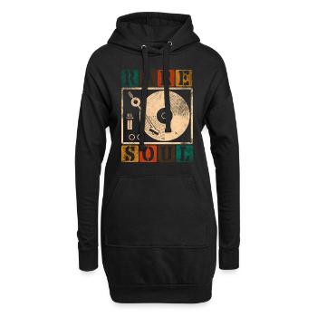 Soul Musik - Hoodie-Kleid - Schwarz - Vorne