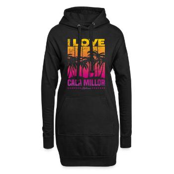 I Love Cala Millor - Hoodie-Kleid - Schwarz - Vorne