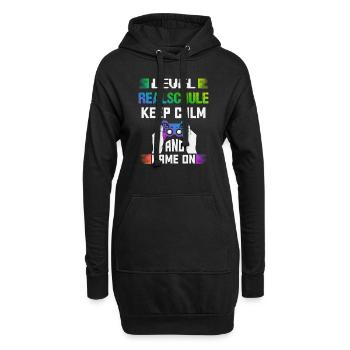 Level REALSCHULE keep calm and game on - Hoodie-Kleid - Schwarz - Vorne