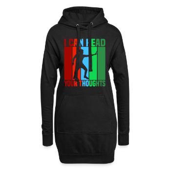 I Can Read Your Thoughts - Hoodie-Kleid - Schwarz - Vorne
