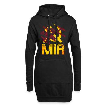 Sowjetische Raumstation Mir - Hoodie-Kleid - Schwarz - Vorne