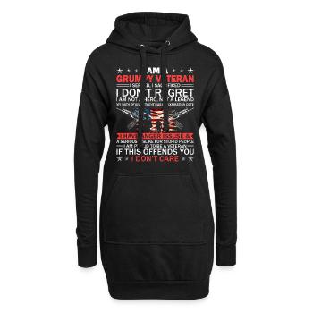 Soldat Bundeswehr Armee Veteran Berufssoldat - Hoodie-Kleid - Schwarz - Vorne