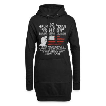 Soldat Bundeswehr Armee Veteran Berufssoldat - Hoodie-Kleid - Schwarz - Vorne