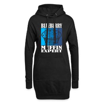 Blueberry Muffin Expert - Hoodie-Kleid - Schwarz - Vorne