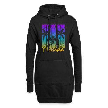 Key Biscayne Floride - Sweat-shirt à capuche long Femme - noir - Devant