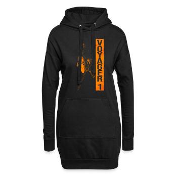 Sonde spatiale Voyager - Sweat-shirt à capuche long Femme - noir - Devant