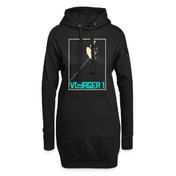 Sonde spatiale Voyager 1 - Sweat-shirt à capuche long Femme - noir - Devant