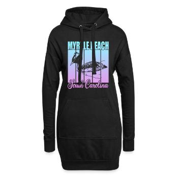 Myrtle Beach South Carolina - Hoodie-Kleid - Schwarz - Vorne