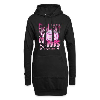 Premier chat sur Mars - Sweat-shirt à capuche long Femme - noir - Devant