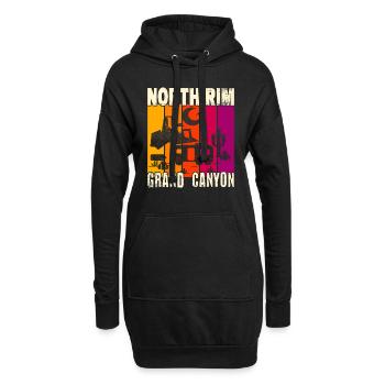 North Rim Grand Canyon Camping - Hoodie-Kleid - Schwarz - Vorne