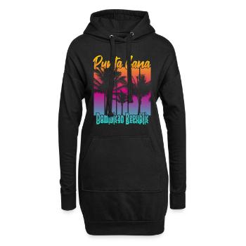 Punta Cana Dominican Republic - Hoodie-Kleid - Schwarz - Vorne