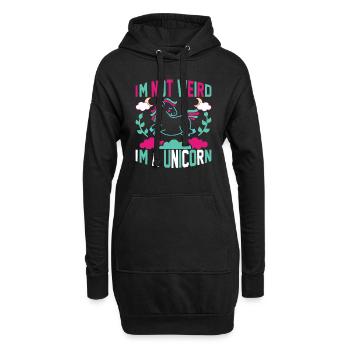 Je ne suis pas bizarre, je suis une licorne licorne - Sweat-shirt à capuche long Femme - noir - Devant