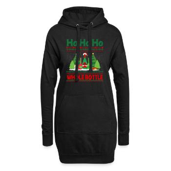 Ho ho ho Temps de Noël - Sweat-shirt à capuche long Femme - noir - Devant