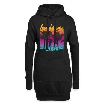 Guardalavaca Cuba - Hoodie-Kleid - Schwarz - Vorne