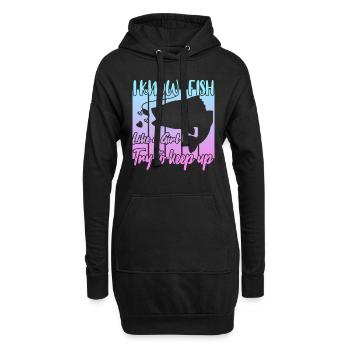 Je sais que je pêche comme une fille - Sweat-shirt à capuche long Femme - noir - Devant