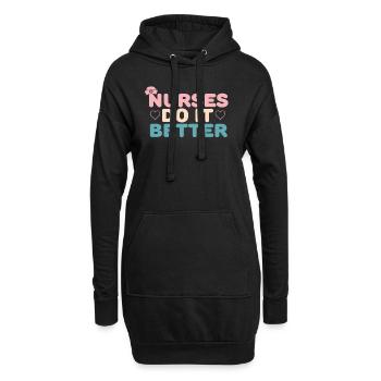 Gesundheit und Krankenpflegerin - Hoodie-Kleid - Schwarz - Vorne