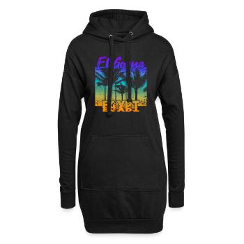 Vintage El Gouna Egypt Sonnenuntergang - Hoodie-Kleid - Schwarz - Vorne