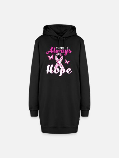 Immer Hoffnung - Hoodie-Kleid - Schwarz