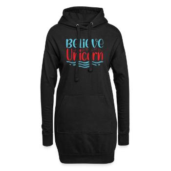 Croyance en la licorne Licorne - Sweat-shirt à capuche long Femme - noir - Devant