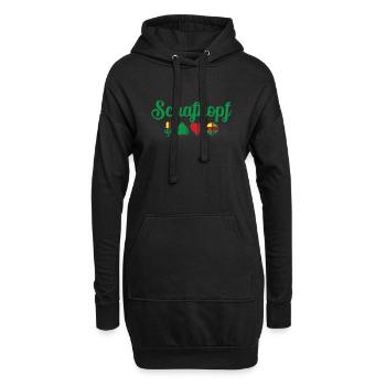 Schafkopf Farben vom deutschen Blatt Spielkarten - Hoodie-Kleid - Schwarz - Vorne