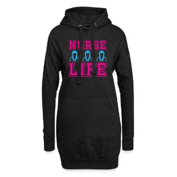 Krankenschwester Krankenhaus Not - Hoodie-Kleid - Schwarz - Vorne
