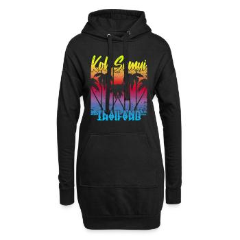 Koh Samui Thailand - Hoodie-Kleid - Schwarz - Vorne