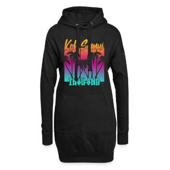 Koh Samui Thailand - Hoodie-Kleid - Schwarz - Vorne