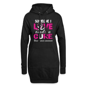 Amour et guérison - Sweat-shirt à capuche long Femme - noir - Devant