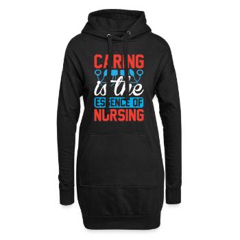 Fürsorge ist das Wesen einer Krankenschwester - Hoodie-Kleid - Schwarz - Vorne