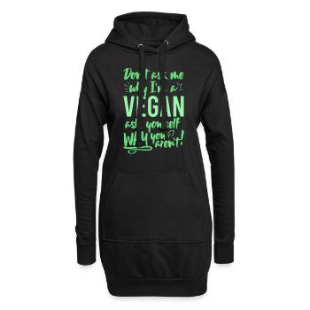 Ne me demandez pas pourquoi je suis végétalien demandez-vous pourquoi pas - Sweat-shirt à capuche long Femme - noir - Devant