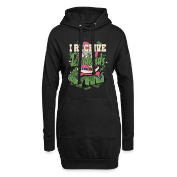 Je reçois des dividendes - Sweat-shirt à capuche long Femme - noir - Devant