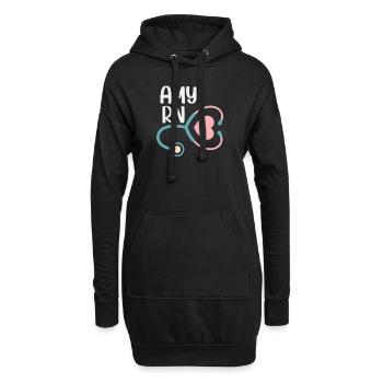 Krankenschwester Amy RN - Hoodie-Kleid - Schwarz - Vorne
