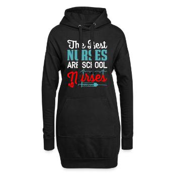 Besten Krankenschwestern Schulkrankenschwestern - Hoodie-Kleid - Schwarz - Vorne