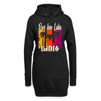 Pushkar Lake India Sonnenuntergang - Hoodie-Kleid - Schwarz - Vorne