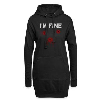 Costume d’Halloween Bullet Holes - Sweat-shirt à capuche long Femme - noir - Devant