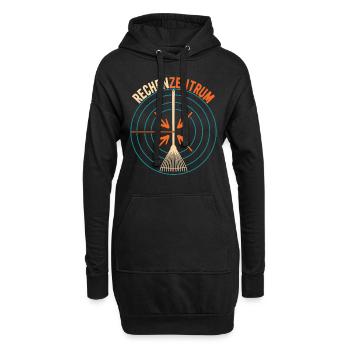 Rechenzentrum für Fachinformatiker und Gärtner - Hoodie-Kleid - Schwarz - Vorne