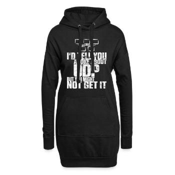 Joke about UDP but you might not get it - Hoodie Dress - black - Front
