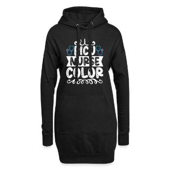 Picu Krankenschwester - Hoodie-Kleid - Schwarz - Vorne