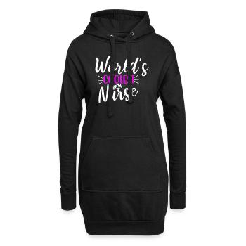 L’infirmière la plus cool du monde - Sweat-shirt à capuche long Femme - noir - Devant
