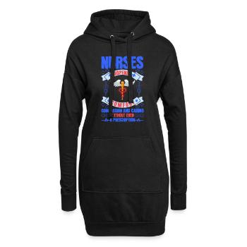 Gesundheit und Krankenpflegerin - Hoodie-Kleid - Schwarz - Vorne
